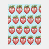 Smart Strawberry  フリースブランケット (正面)