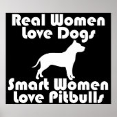 Smart Women Love Pitbulls Poster ポスター (正面)