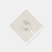 SmartEleganceナチュラル結婚ズコレクション スタンダードカクテルナプキン (角)