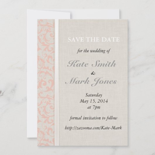SmartElegance Coral Save the Date セーブザデート (正面)