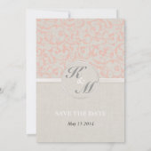 SmartElegance Coral Save the Date セーブザデート (裏面)