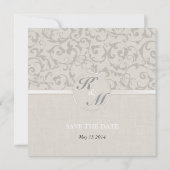 SmartElegance Gray結婚のコレクション セーブザデート (裏面)