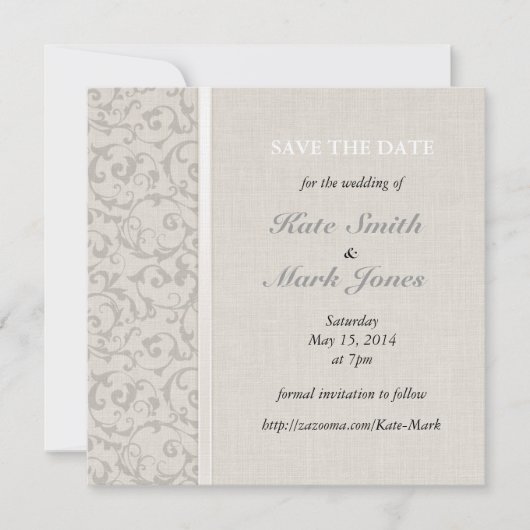 SmartElegance Gray結婚のコレクション セーブザデート (正面)