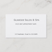 Smartfoneバーコードサロンアポイントメント 予約カード (裏面)