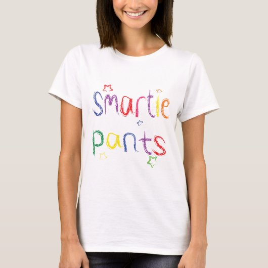 Smartieによってはおもしろいのお祝いが喘ぎます Tシャツ (正面)