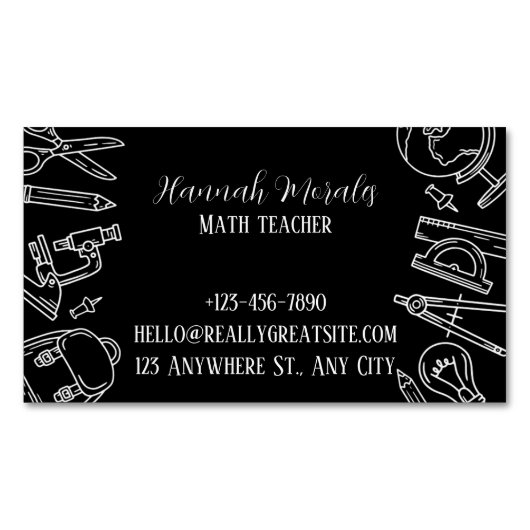 SmartMath Tutoring Services マグネット名刺 (正面)