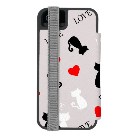 Smartphone case with cats incipio iPhoneウォレットケース (フォリオ裏面)