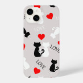 Smartphone case with cats iPhoneケース (裏面)