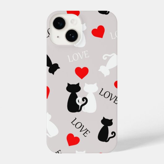 Smartphone case with cats iPhoneケース (裏面)