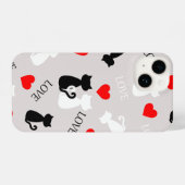 Smartphone case with cats iPhoneケース (裏面横)