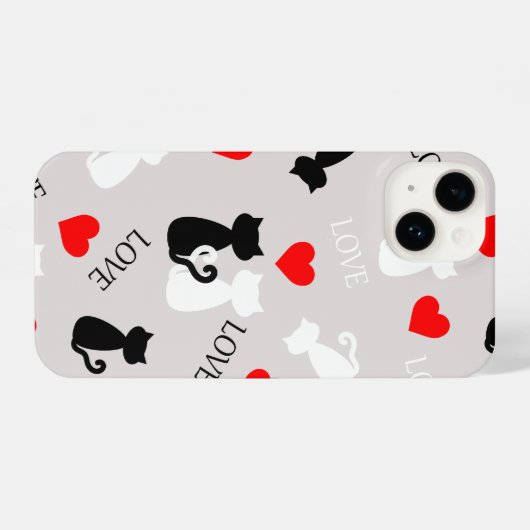 Smartphone case with cats iPhoneケース (裏面横)