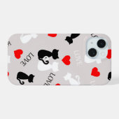 Smartphone case with cats iPhone 15ケース (裏面横)