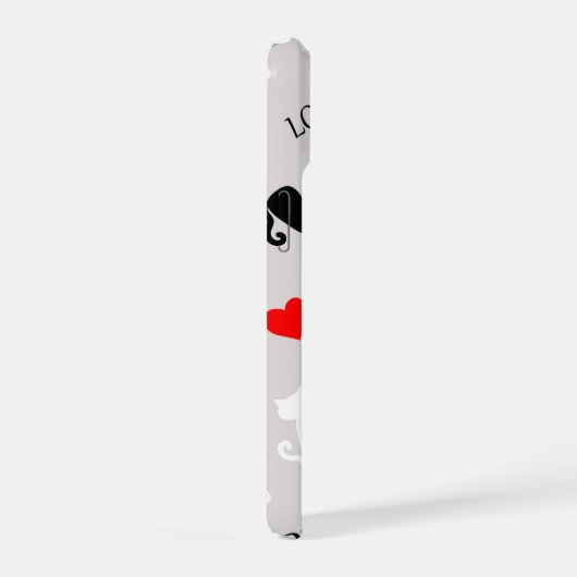 Smartphone case with cats iPhone 15ケース (右側面)