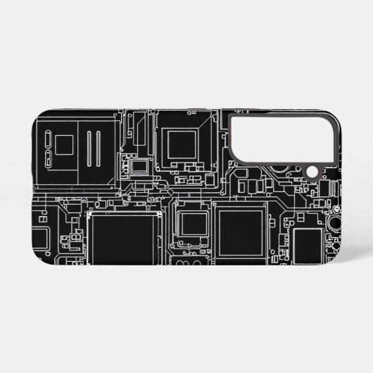 Smartphone Internal Schematic Blueprint Circuit Samsung Galaxyケース (裏面横)
