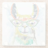 Smartyズボンのラマ ガラスコースター (裏面)