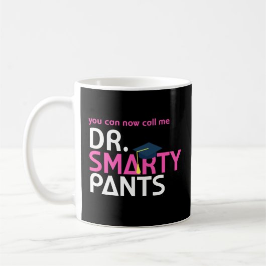 Smarty Pants PhD先生の博士課程の学生のコーヒー・マグ コーヒーマグカップ (左)