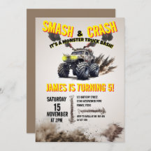 SMASH & モダンCRASHモンスタートラック誕生日パーティー