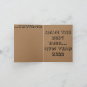 SMASH COVID19新年の日の色のホリデーカード シーズンカード (内部)