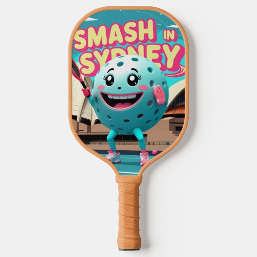 Smash in Sydney - Australia Pickleballデザイン ピックルボールラケット (正面)