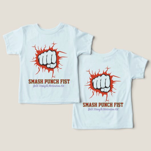 Smash Punch Fist – Bold Strength Motivation Art (デザイン正面&裏面)