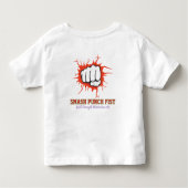 Smash Punch Fist – Bold Strength Motivation Art トドラーTシャツ (裏面)