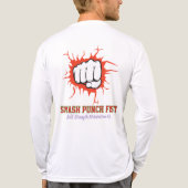 Smash Punch Fist – Bold Strength Motivation Art トライブレンドＴシャツ (背面)