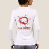 Smash Punch Fist – Bold Strength Motivation Art トライブレンドＴシャツ (背面)