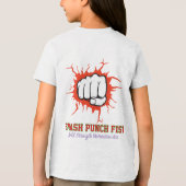Smash Punch Fist – Bold Strength Motivation Art トライブレンドＴシャツ (裏面)