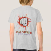 Smash Punch Fist – Bold Strength Motivation Art トライブレンドＴシャツ (裏面)