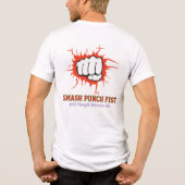 Smash Punch Fist – Bold Strength Motivation Art トライブレンドＴシャツ (裏面)