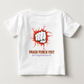 Smash Punch Fist – Bold Strength Motivation Art ベビーTシャツ (裏面)