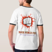 Smash Punch Fist – Bold Strength Motivation Art Tシャツ (裏面フル)