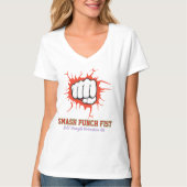 Smash Punch Fist – Bold Strength Motivation Art Tシャツ (正面)
