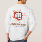 Smash Punch Fist – Bold Strength Motivation Art Tシャツ (裏面)