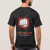 Smash Punch Fist – Bold Strength Motivation Art Tシャツ (裏面)