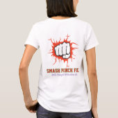 Smash Punch Fist – Bold Strength Motivation Art Tシャツ (裏面)
