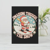 Smashing Through The Snow Baseball Santa Christmas シーズンカード (スタンド正面)