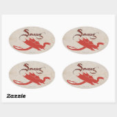 SMAUG™シルエット&名前 楕円形シール (シート)