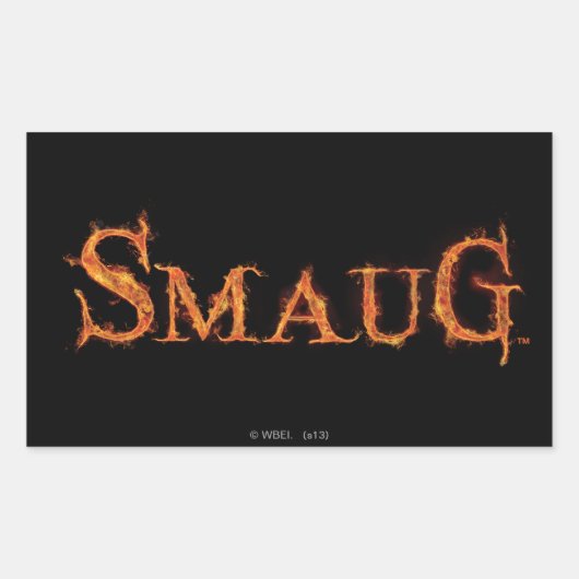 SMAUG™名前グラフィック 長方形シール (正面)
