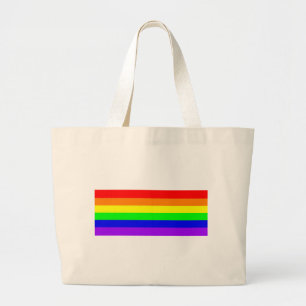 smcroppedPureGayPrideRainbow ラージトートバッグ