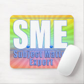 SMEロゴ対象事項エキスパート白/青 マウスパッド (マウス)