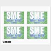 SMEロゴ対象事項エキスパート白/青 長方形シール (シート)