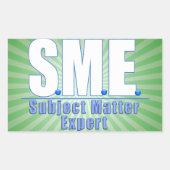 SMEロゴ対象事項エキスパート白/青 長方形シール (正面)