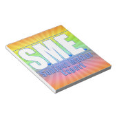 SMEロゴ1白/青 ノートパッド (アングル)