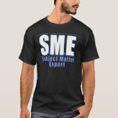 SMEロゴ1白/青 Tシャツ (正面)