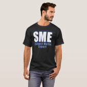 SMEロゴ1白/青 Tシャツ (正面フル)