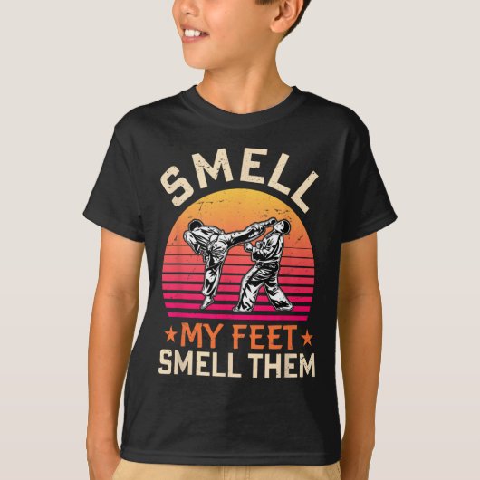 Smell My Feet Smell Them Funny Karate Gi Martial A Tシャツ (正面)