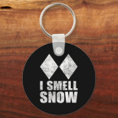 Smell snow skiing freestyle difficult diamond キーホルダー (正面)