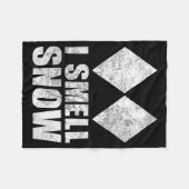 Smell snow skiing freestyle difficult diamond フリースブランケット (正面(横))