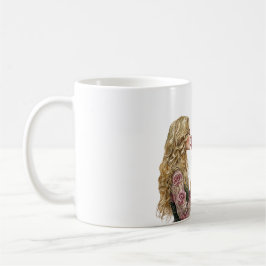 Smell the Roses Blond Girl コーヒーマグカップ